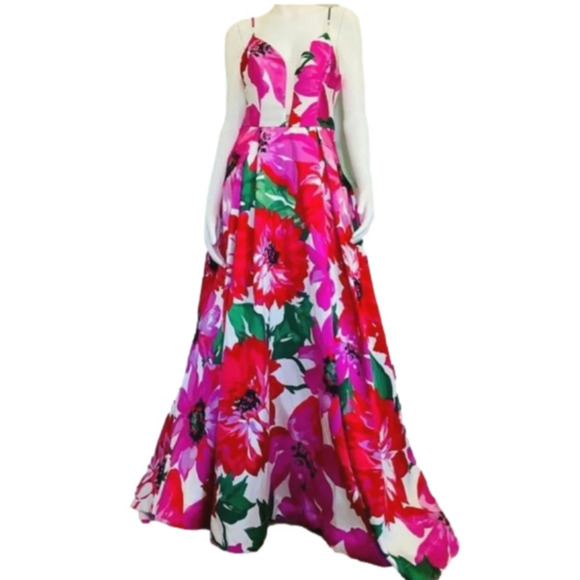 Pink Spaghetti Strap Formal Maxi Dress New Size 3 - Picture 1 of 8